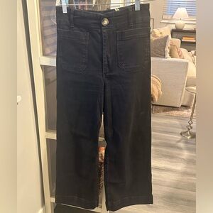 Maeve. By Anthropologie Colette Cropped Wide-Leg denim jeans